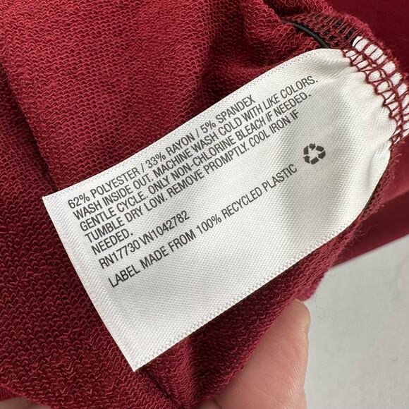 Isabel by Ingrid & Isabel Red Pullover Maternity Sweatshirt Womens S Cowl Neck - Picture 5 of 8